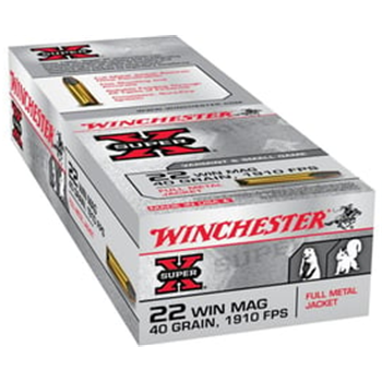 Winchester SUPER-X Rimfire .22 WMR 40 grain FMJ Brass Cased 50 rounds - $12.39 (Free S/H over $49 + Get 2% back from your order in OP Bucks) - $12.39