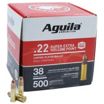 Aguila Super Extra .22 LR .38-Gr. CP HVHP Bulk Pack - $115.99 - $115.99