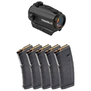 Truglo Ignite 22mm 2 MOA Red Dot Sight &amp; 5 Magpul PMAG Gen 2 MOE 5.56x45mm 30rd Magazines - $99.99 + Free Shipping - $99.99