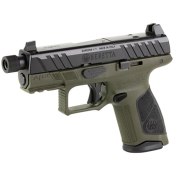 Beretta APX A1 Compact Tactical 9mm 4.2" 15rd Pistol, Black/OD Green - JAXA1C915TAC - $429.99