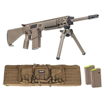 PSA Sabre AR-10 Rifle Billet 20" .308 Rifle w/ 12.5" Quad Rail, A1 Stock, Magpul Bi-Pod, 3 Mags, &amp; Sabre Bag, FDE - $1499.99