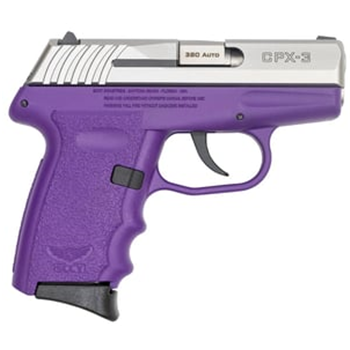 SCCY CPX-3 380ACP 3.1" 10rd Stainless / Purple - $181.99 (Free S/H on Firearms) - $181.99