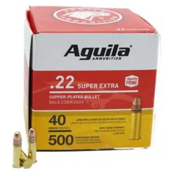 Aguila - Super Extra - 22 Long Rifle - 40 Grain - CP HVSP - Bulk Pack - 2000 - $115.99 - $115.99
