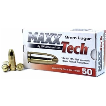 Maxxtech 9mm 124 Grain FMJ 1000rd - $234.99