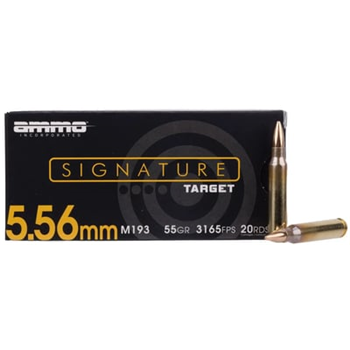 Ammo Inc. Signature 55gr FMJ 5.56NATO 20 Rnd - $9.89 after code "SAVE10"