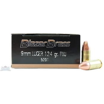 CCI Blazer Brass 9mm 124gr FMJ Ammunition 50rds - 5201 - $12.99