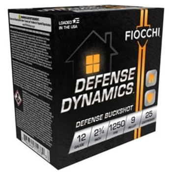250 Rounds Of Fiocchi Defense Dynamics 12GA Buckshot - $109.99