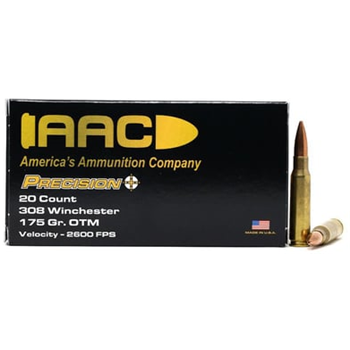 AAC 308 Winchester Ammo 175 Grain OTM 20rd Box - $16.99 - $16.99