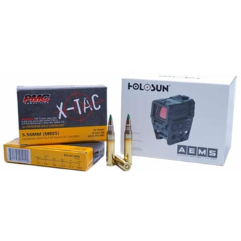 Buy a Holosun AEMS Red Dot and Get 100 Rounds of PMC 5.56 Free - $469.99 - $469.99