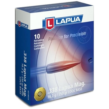 Lapua.338 Lapua Mag 250-Gr. Lock Base 10 Rnds - $67 - $67.00