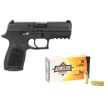 SIG Sauer P320 3.9" 9mm Compact Pistol w/ Contrast Sights + 1000 rounds of Armscor 9mm - $699.99 ($8.99 Flat Rate Shipping) - $699.99