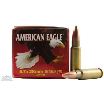 American Eagle 5.7x28mm 40gr FMJ Ammunition 50rds - $24.99 - $24.99