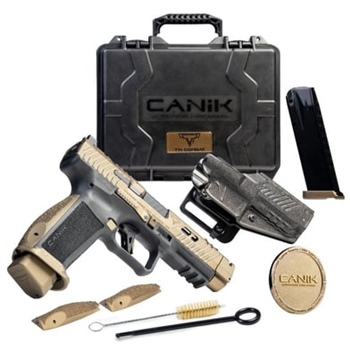 Canik TTI Combat 9mm 4.6" 18rd Pistol w/MeCanik MO3, Bronze / Black - HG7854-N - $1399.99