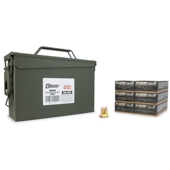 Blazer Brass 9mm 124-Gr. FMJ 300 Rounds IN HEAVY DUTY AMMO CAN - $94.99 w/code "MAY5OFF24" - $94.99