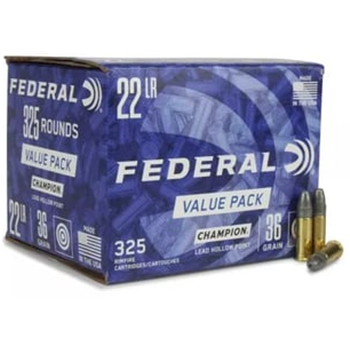 Federal Champion Value Pack 22 LR 36 Grain Lead Hollow Point - $169.75 w/code "A5OFF24" + Free S/H - $169.75