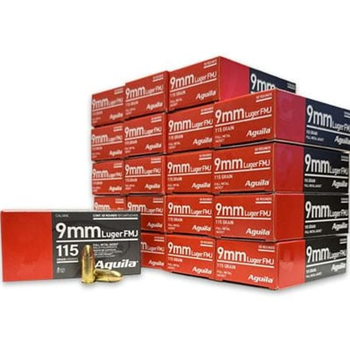 Aguila 9mm Luger Full Metal Jacket 115 Grain 1,000 Round Case - $239.99 - $239.99
