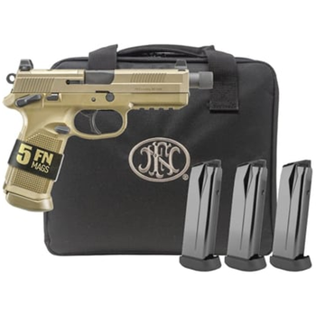 FN FNX Tactical Bundle Flat Dark Earth .45 ACP 5.3" Barrel 10-Rounds 5 Mags - $1069 (Add To Cart) $919 after $150 MIR ($8.99 Flat Rate Shipping) - $1,069.00
