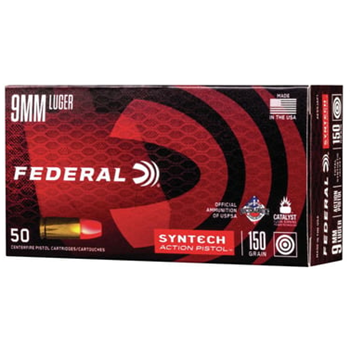 FEDERAL 9mm 150Gr TSJ ACTION Pistol 50pk - $17.71 - $17.71