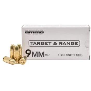 Ammo Inc. 9mm Ammo 115gr FMJ 50 Rounds - $11.99