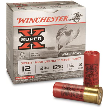 Winchester Super-X Xpert High-Velocity Steel Waterfowl, 12 Gauge, 2 3/4", 1 1/16 oz., 25 Round Size #4 - $15.19 (Buyer’s Club price shown - all club orders over $49 ship FREE)