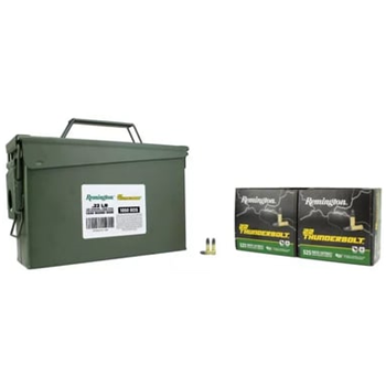 REMINGTON THUNDERBOLT 22 LR 40 GRAIN RN 1050 ROUNDS IN M19A1 AMMO CAN - $66.49 w/code "MAY5OFF24" (Free S/H over $149)
