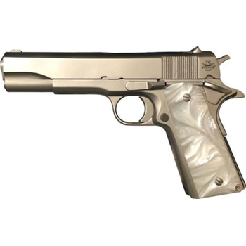 Rock Island Armory M1911-A1 GI Nickel .45 ACP 5" Barrel 8Rnd Mother of Pearl Grips - $591.99 ($7.99 Shipping On Firearms) - $591.99
