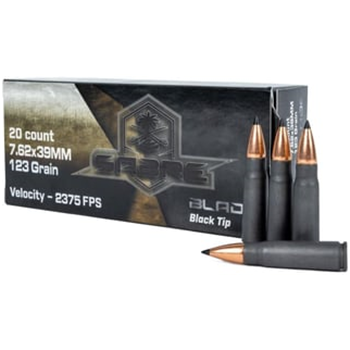 AAC "Sabre Blade Black Tip" 7.62x39mm 123 Grain 20rd Box Ammunition - $10.99 - $10.99