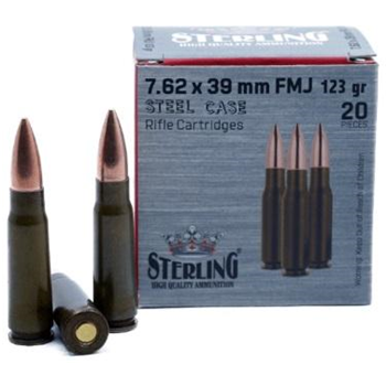 Sterling Select 7.62x39mm 123-Gr. FMJ Steel Case 1000 Rnds - $509.99 - $509.99