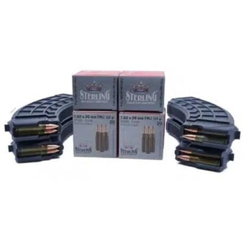 Bundle Deal: 4 US Palm AK-47 Mags and 120 Rounds of Sterling 7.62x39 - $129.99 - $129.99