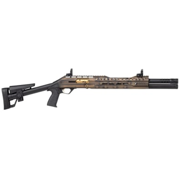 Panzer Arms EG-240 Tactical 12 Gauge 3" 18.5" 7+1 Semi-Auto Shotgun Black &amp; Bronze Flag - $345.99 (Free S/H on Firearms) - $345.99