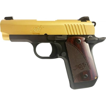 Kimber Micro 9 24 Carat Gold / Black / Rosewood 9mm 3.15-inch 6Rd Exclusive - $849.99 ($9.99 S/H on Firearms / $12.99 Flat Rate S/H on ammo) - $849.99