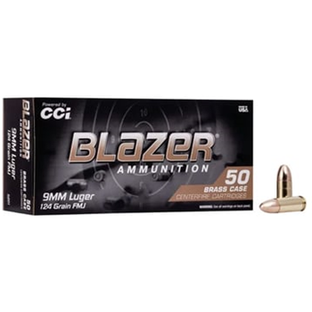 CCI Blazer Brass 9mm 124 gr FMJRN 1000 rd - $259.99 (Free S/H over $99) - $259.99