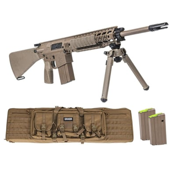 PSA Sabre AR-10 Rifle Forged 20" .308 w/ 12.5" Quad Rail, A1 Stock, Magpul Bi-Pod, 3 Mags, &amp; Sabre Bag, FDE - $1299.99 + Free Shipping - $1,299.99