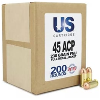 US CARTRIDGE 45 ACP 230 GRAIN FMJ 200 rounds - $94.04 w/code "MAY5OFF24" (Free S/H over $149) - $94.04