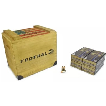 FEDERAL PREMIUM HST 9MM 124 GR JHP 200 ROUNDS IN "WE THE PEOPLE" WOODEN CRATE - $161.49 w/code "MAY5OFF24" (Free S/H over $149) - $161.49