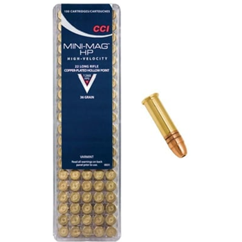 CCI 22 LR Mini-Mag Varmint CPHP 36Gr 1260 FPS 100rd - $8.79 - $8.79