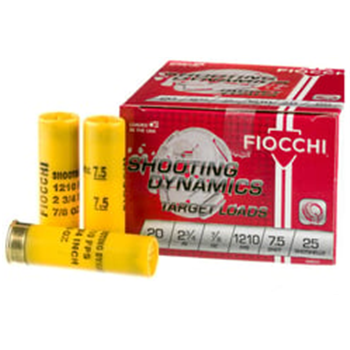 Fiocchi 20SD75 Shooting Dynamics Target 20 Gauge 2.75" 7/8 oz 7.5 Shot Shotgun Ammo - 250 round case - 20SD75 - $99.99 ($8.99 Flat Rate Shipping) - $99.99
