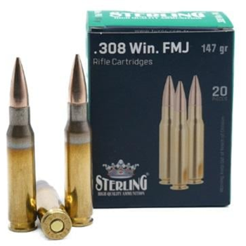 Sterling .308 Win 147-Gr. FMJ 800 Rnds - $659.99 - $659.99