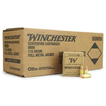 Winchester Target &amp; Practice Service Grade 9mm 115-Gr. FMJ 1000 Rnds - $232.74 w/code "5OFFJUNE24" (Free S/H over $149) - $232.74