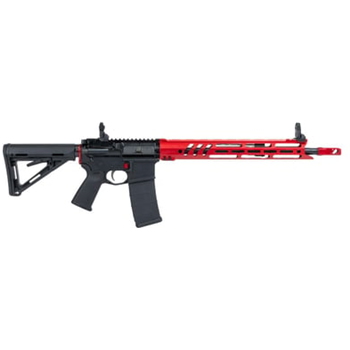 PSA BLEM 16" Mid-Length 5.56 NATO 1/7 Nitride 15" Ravage Handguard MOE EPT Rifle w/MBUS Sight Set, Red - $599.99 + Free Shipping - $599.99