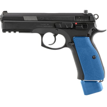 CZ-USA 75 SP-01 Competition 9mm 4.6" 21rd Pistol w/ Night Sights - Black / Blue Grips - $949.99 (Free S/H on Firearms) - $949.99