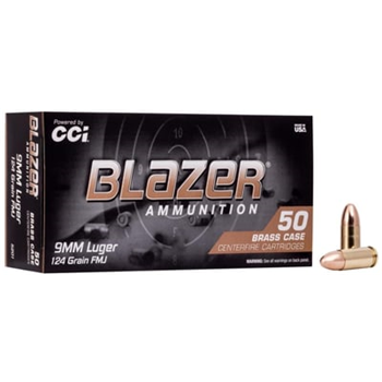 CCI 5201 Blazer Brass 9mm Luger 124 gr Full Metal Jacket 1000 rounds - $225