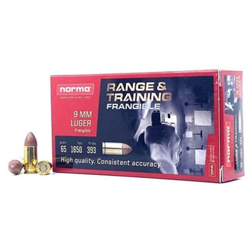 Norma 9mm 65 Grain Frangible 500 Rnds - $124.99 - $124.99