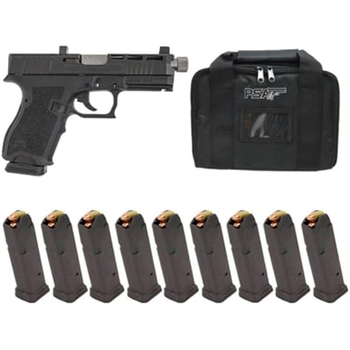 PSA Dagger Compact SW4 RMR Pistol With Stainless Threaded Barrel &amp; Co-Witness Sights, Black With 10-15rd Magazines and PSA Pistol Case - $379.99 - $379.99