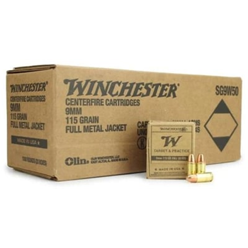 Winchester Target &amp; Practice Service Grade 9mm 115-Gr. FMJ 1000 Rnds - $251.74 w/code "5OFFJUNE24" (Free S/H over $149) - $251.74