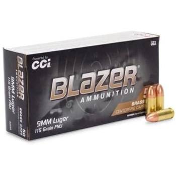 BLAZER BRASS 9MM 115 GR FMJ 1000 rounds - $244.99 + Free S/H