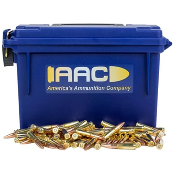 AAC 300 Blackout 125 Grain FMJ Ammo 250rds With AAC Blue 30 Cal Ammo Can - $169.99 - $169.99