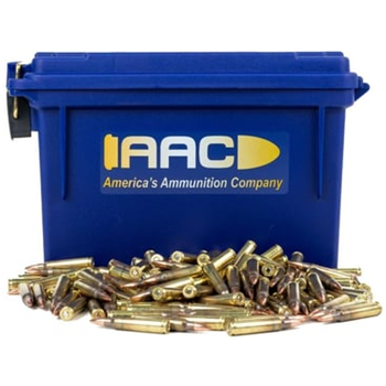 AAC 5.56 NATO 55 Grain FMJ Ammo 250rd With AAC Blue 30 Cal Ammo Can - $139.99