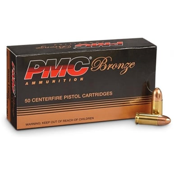 PMC - Bronze - 9mm - 115 Grain - FMJ - 1000 Rounds - $239.99