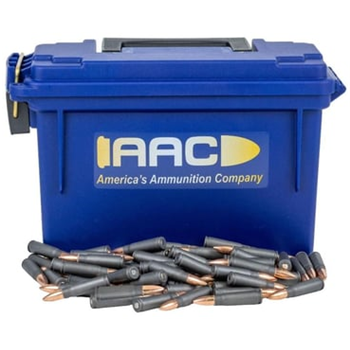 AAC "Soviet Arms" 7.62x39mm 122 Grain FMJ Ammo 250rd With AAC Blue 30 Cal Ammo Can - $129.99 - $129.99